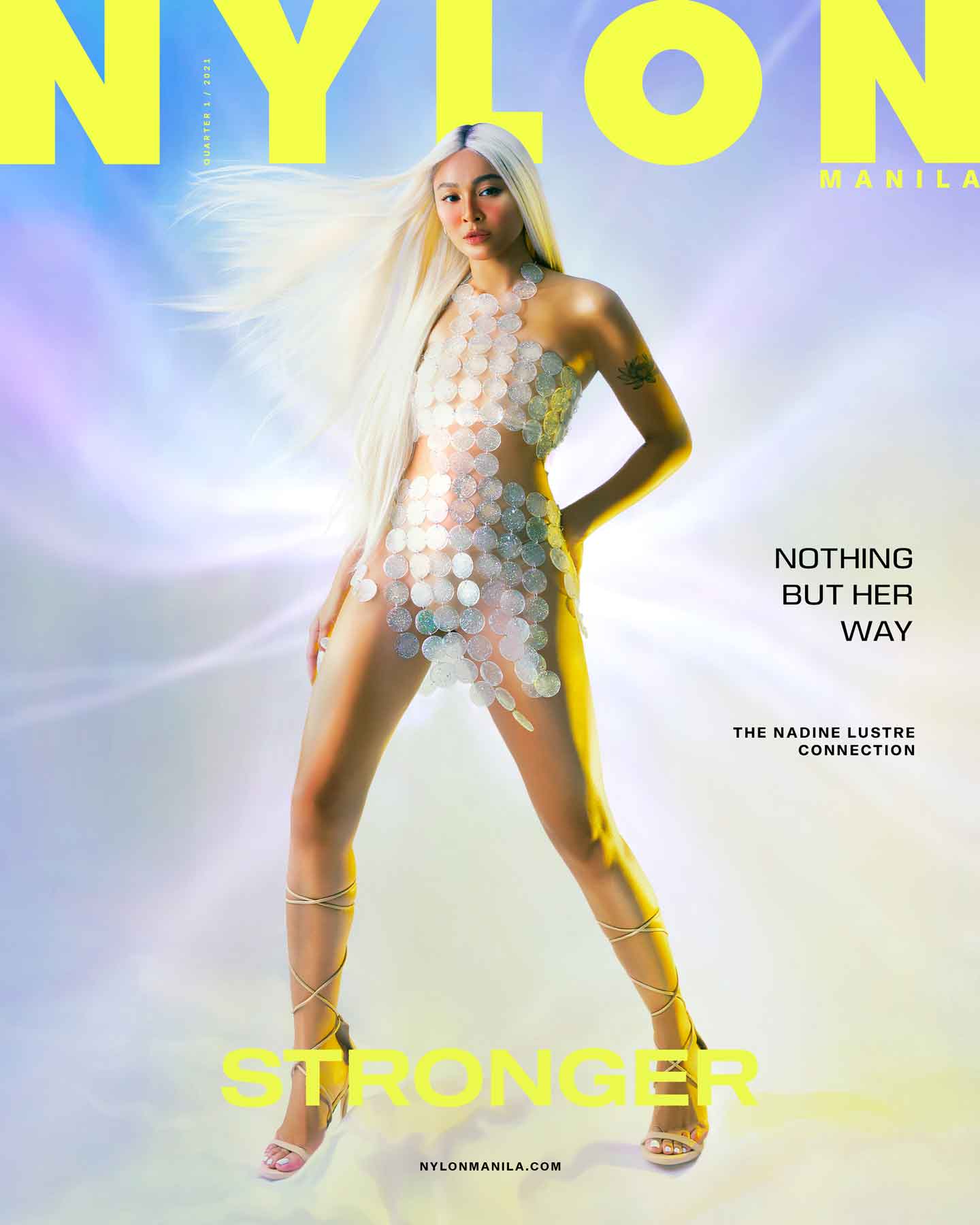 Nadine Lustre blonde hair style magazine cover