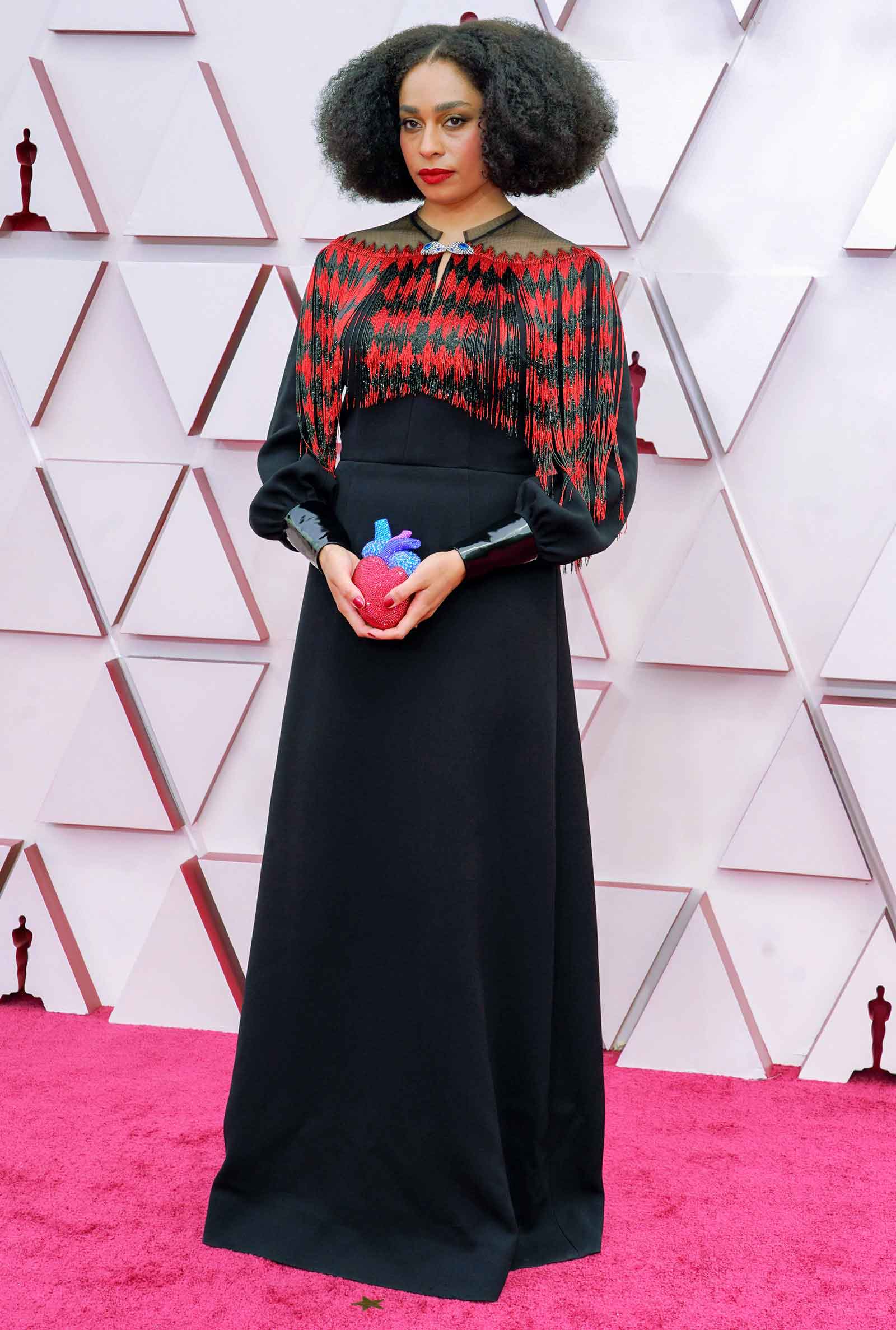 Oscars 2021 red carpet fashion celeste