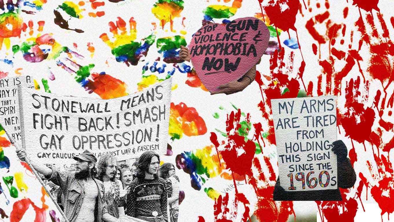 LGBTQ+ Protest stonewall signage Pride