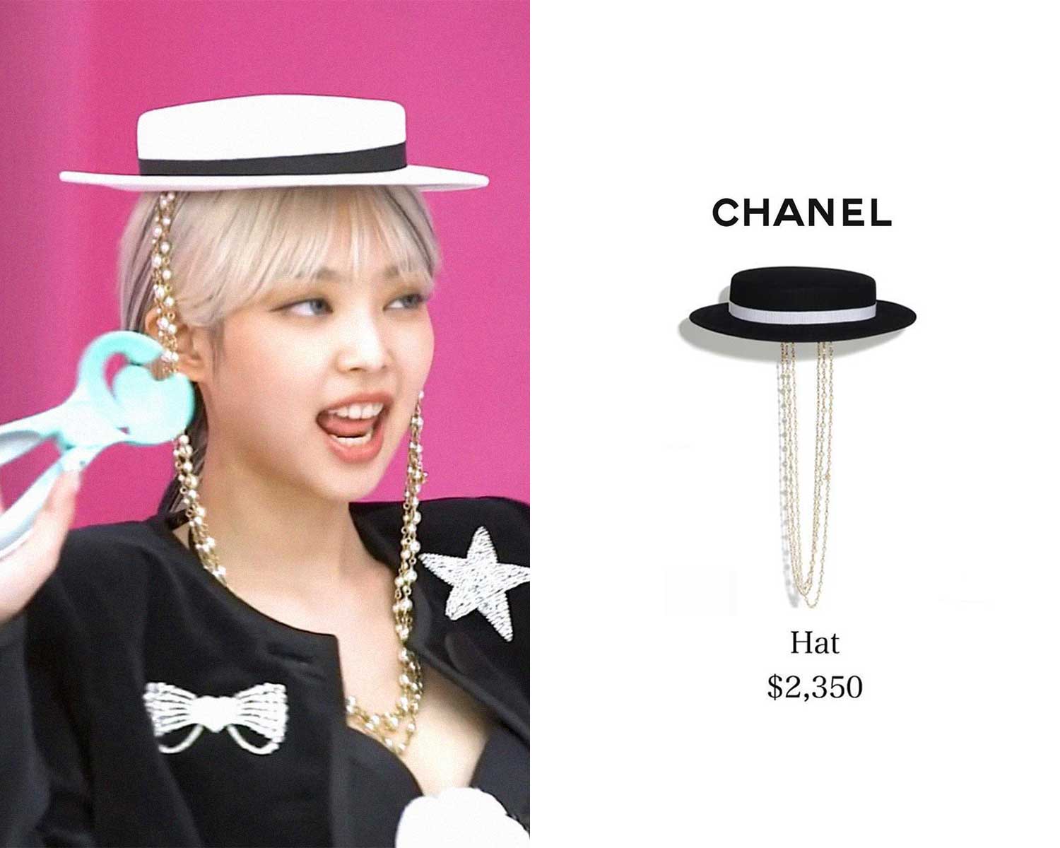 Jennie Kim Chanel Style Blackpink Fashion Outfit Hat