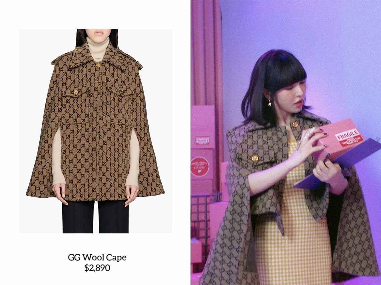 gucci cape wendy red velvet