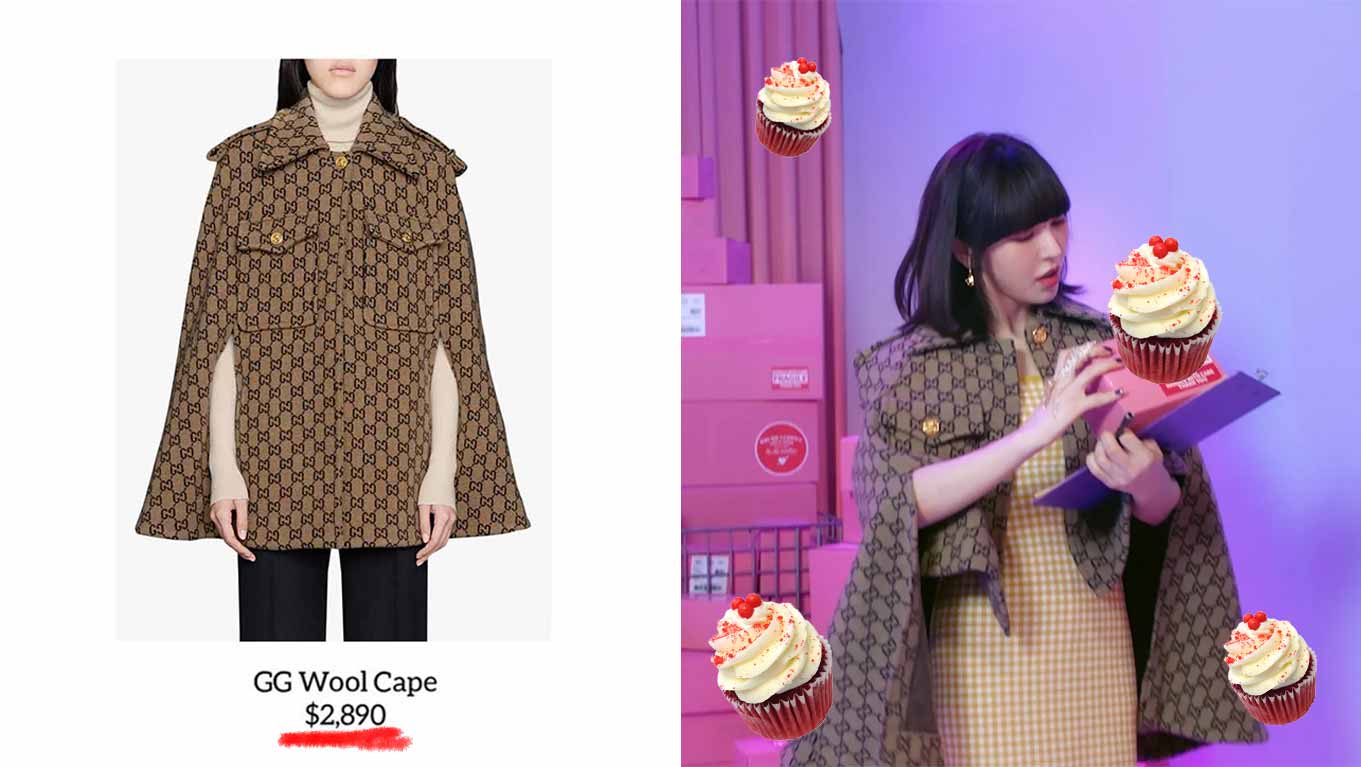 gucci red velvet wendy cape