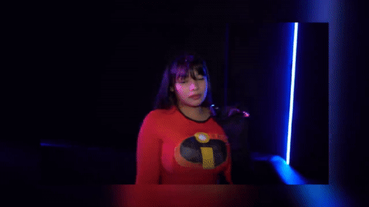 Kayla Aan Gorostiza in The Incredibles costume