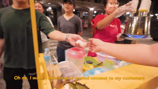Ranz saying he forgot to add coconut to his customers' orders