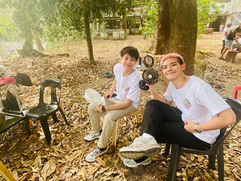 Ara Galang and Tots Carlos on the set of Rookie Photo from Project 8 Projects