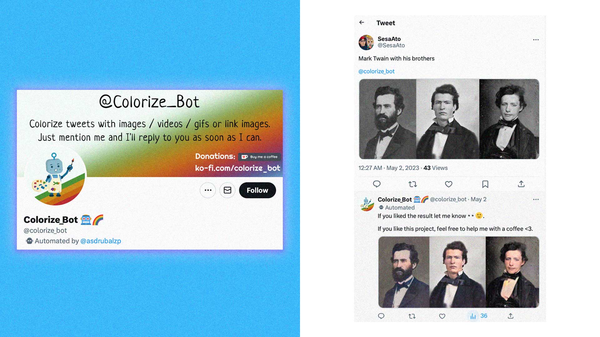 Twitter bots colorize bot
