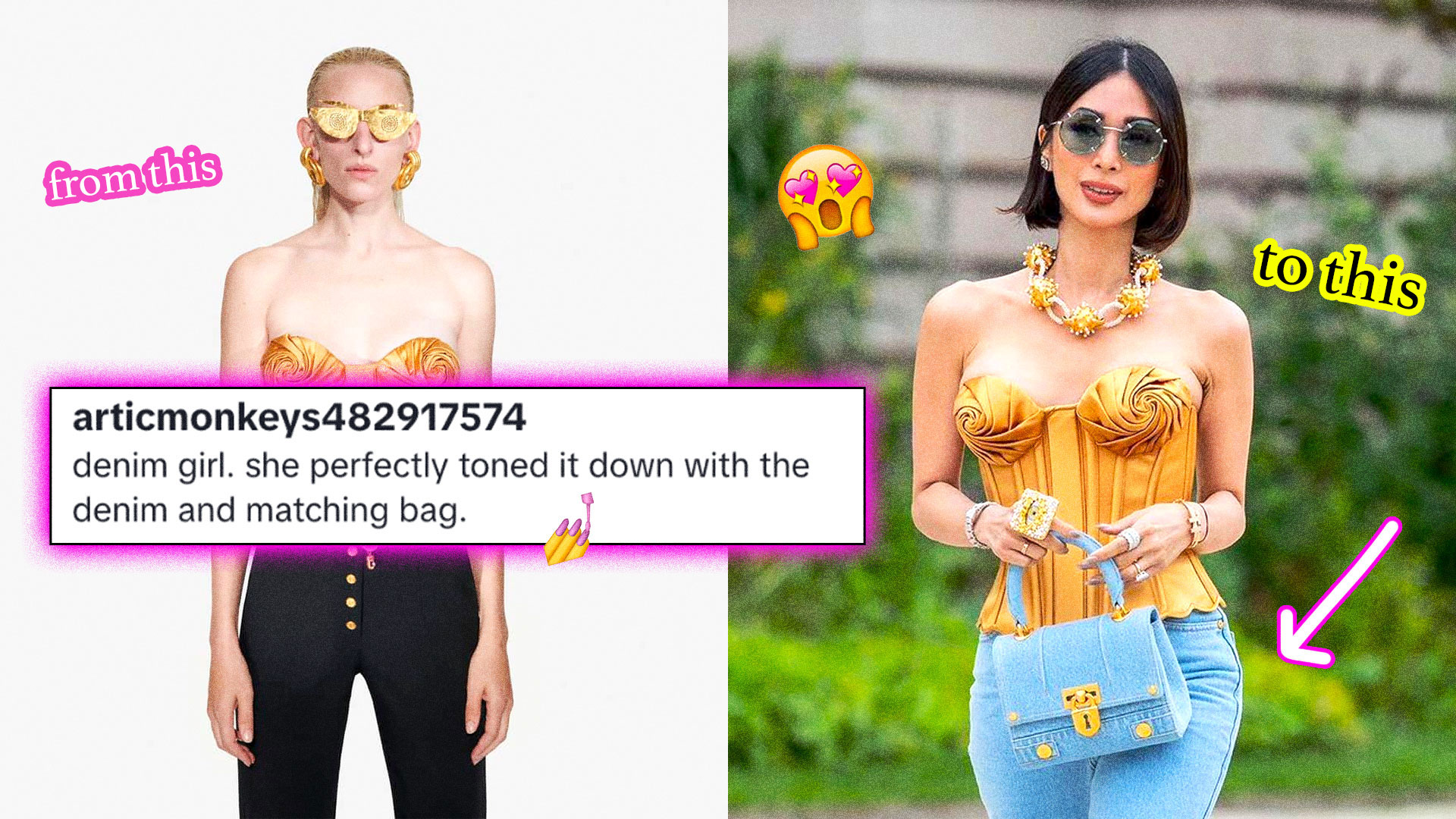 How To Dress Up Your Jeans, According To Heart Evangelista 