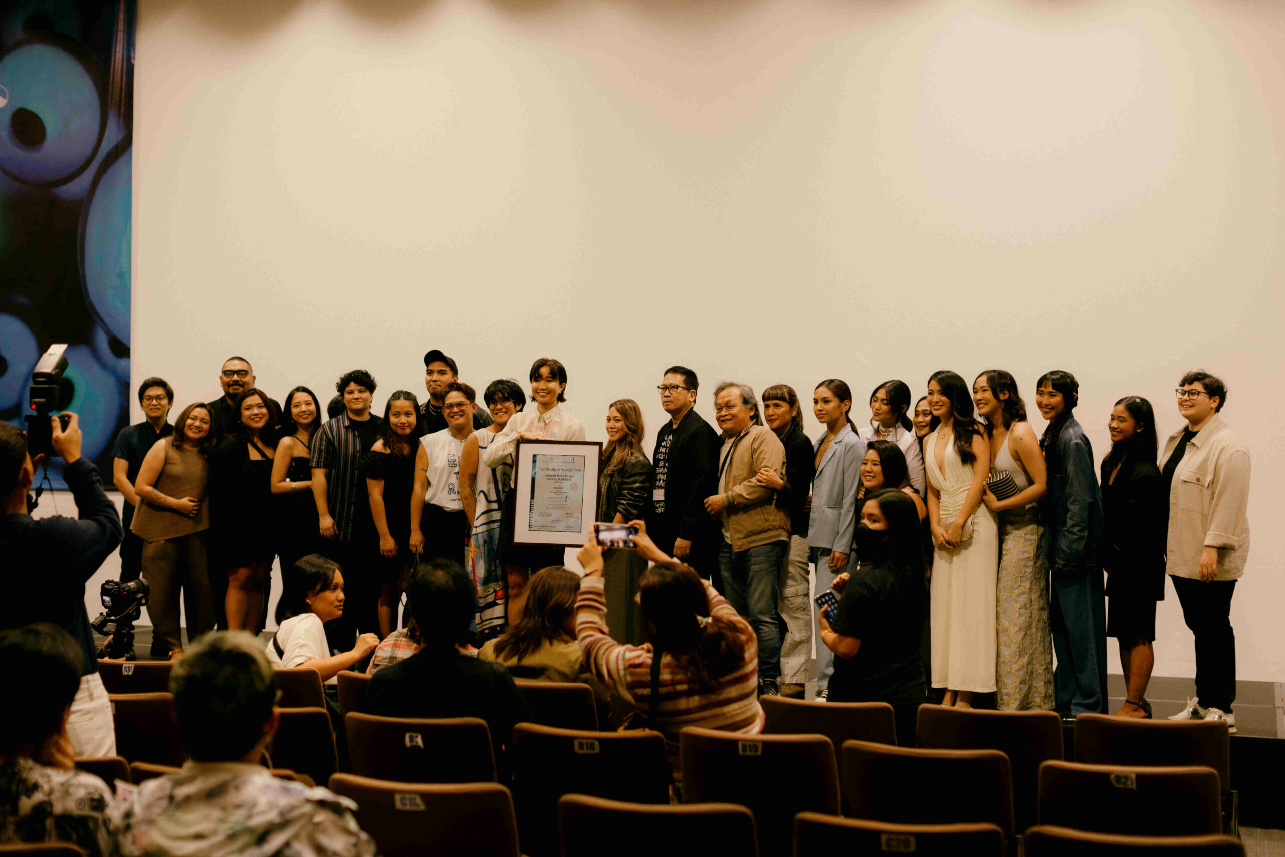 Cast and crew of Rookie at Cinemalaya