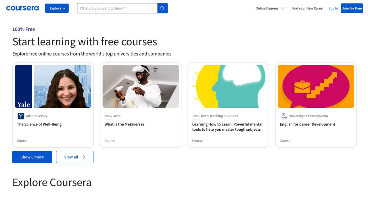 free classes free online courses coursera