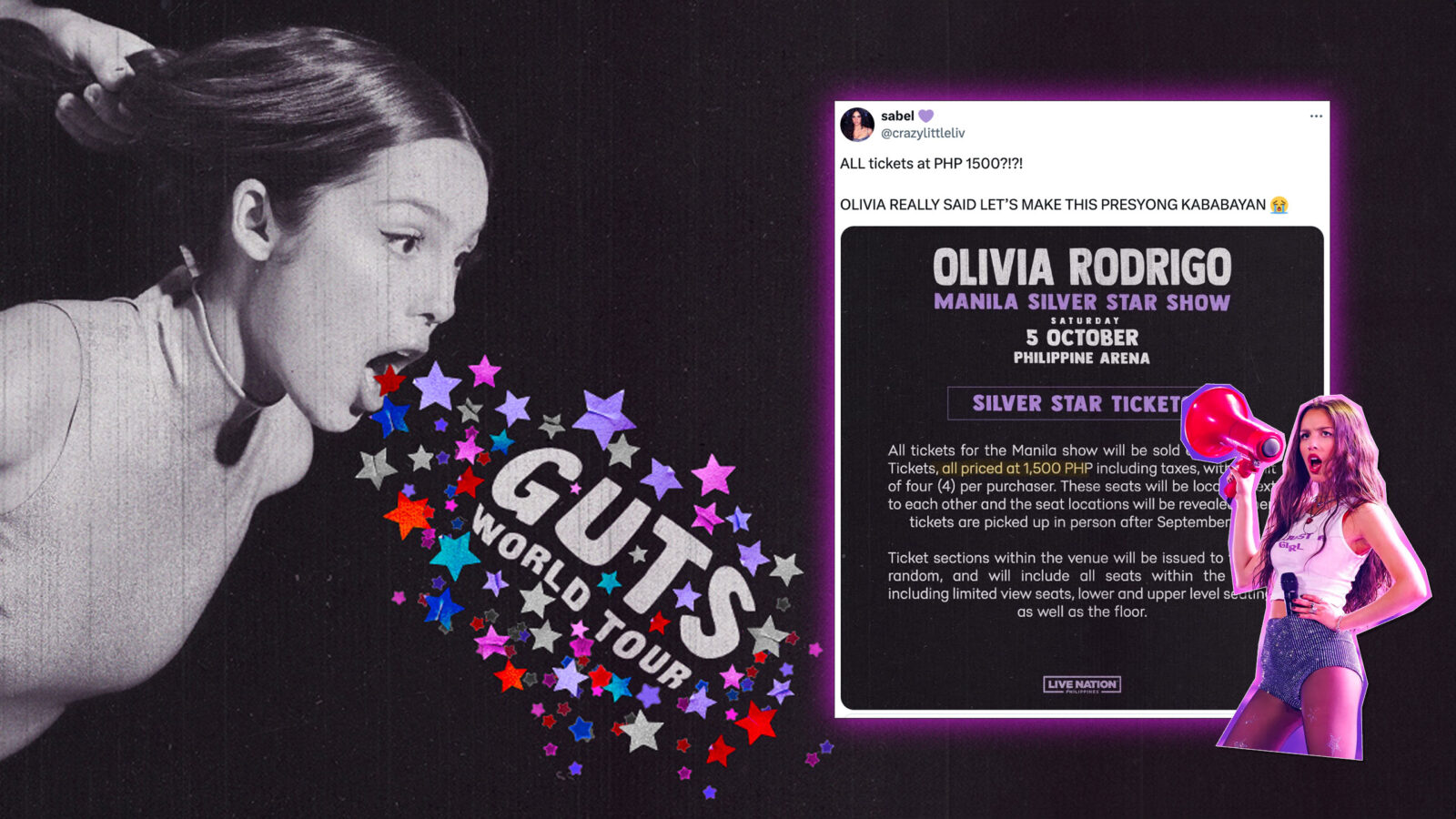 Olivia Rodrigo GUTS Tour Ticket Pricing