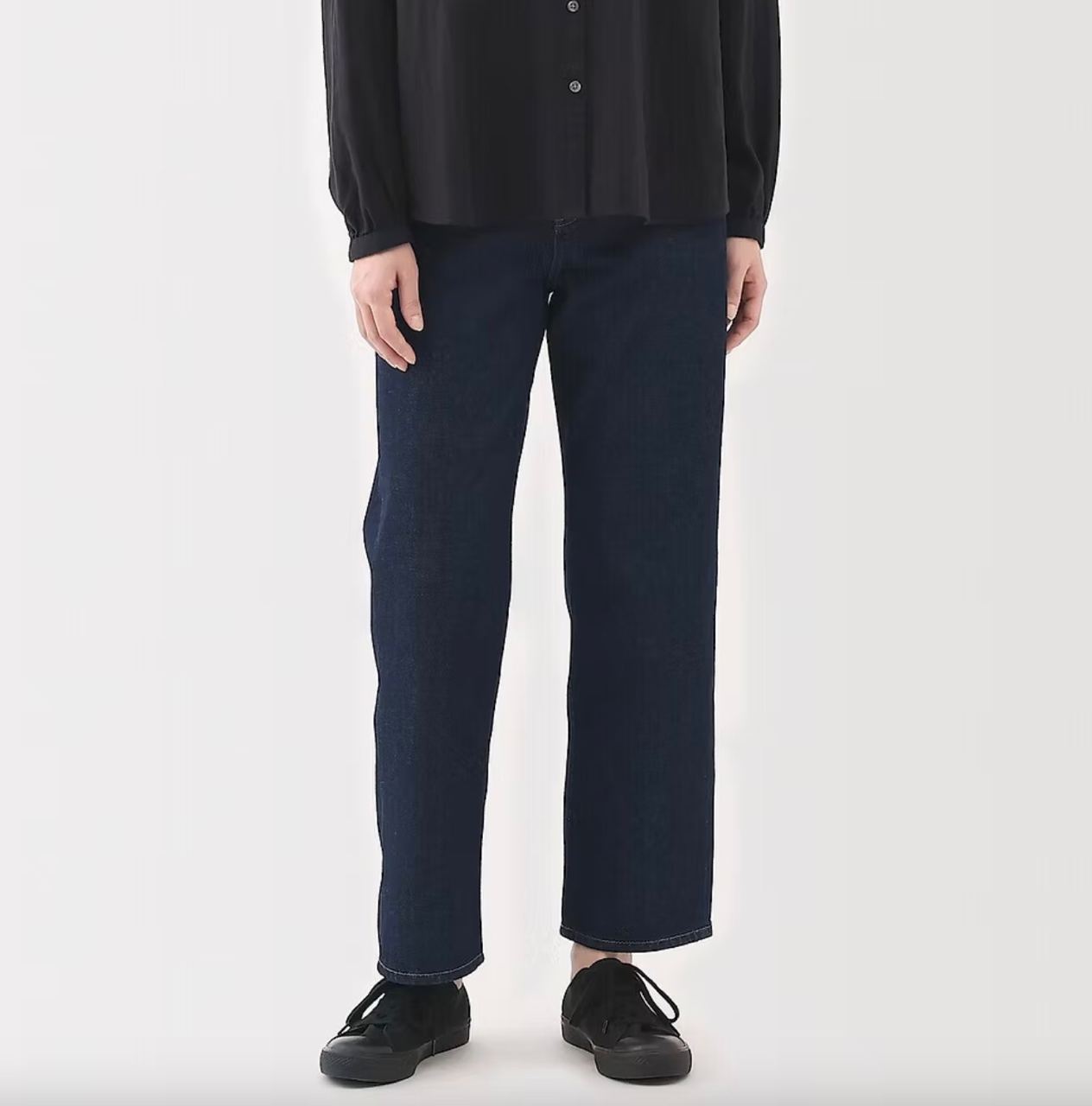 Muji Kapok Blend Denim Straight Pants